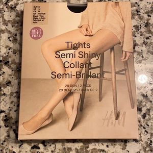 Black Medium Tights Semi Shiny Collant Semi-Bright